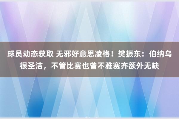 球员动态获取 无邪好意思凌格！樊振东：伯纳乌很圣洁，不管比赛也曾不雅赛齐额外无缺