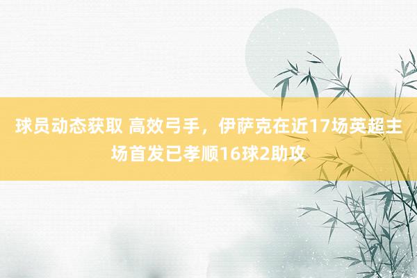 球员动态获取 高效弓手，伊萨克在近17场英超主场首发已孝顺16球2助攻