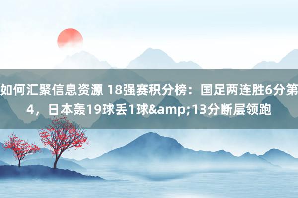 如何汇聚信息资源 18强赛积分榜：国足两连胜6分第4，日本轰19球丢1球&13分断层领跑