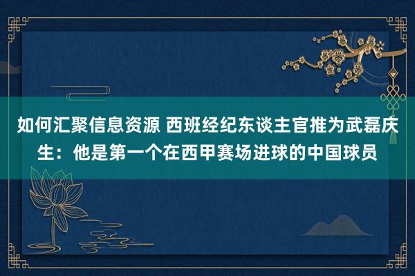 如何汇聚信息资源 西班经纪东谈主官推为武磊庆生：他是第一个在西甲赛场进球的中国球员