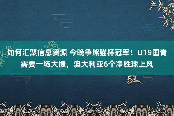 如何汇聚信息资源 今晚争熊猫杯冠军！U19国青需要一场大捷，澳大利亚6个净胜球上风