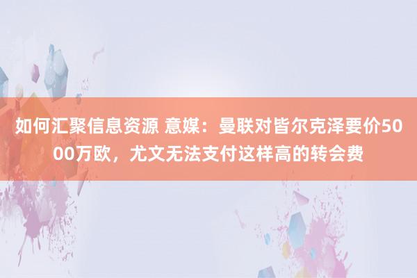 如何汇聚信息资源 意媒：曼联对皆尔克泽要价5000万欧，尤文无法支付这样高的转会费