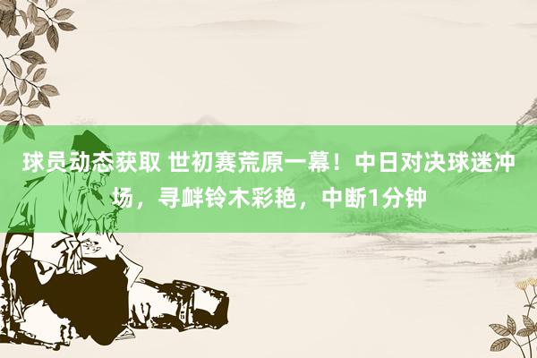 球员动态获取 世初赛荒原一幕！中日对决球迷冲场，寻衅铃木彩艳，中断1分钟