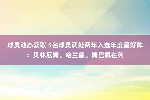 球员动态获取 5名球员调处两年入选年度最好阵：贝林厄姆、哈兰德、姆巴佩在列