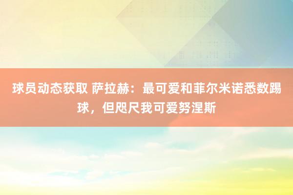 球员动态获取 萨拉赫：最可爱和菲尔米诺悉数踢球，但咫尺我可爱努涅斯