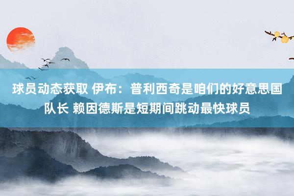 球员动态获取 伊布：普利西奇是咱们的好意思国队长 赖因德斯是短期间跳动最快球员