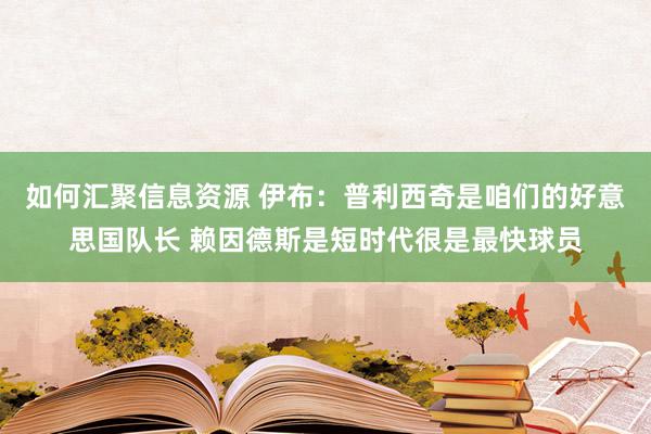 如何汇聚信息资源 伊布：普利西奇是咱们的好意思国队长 赖因德斯是短时代很是最快球员