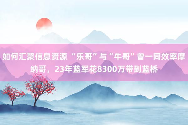 如何汇聚信息资源 “乐哥”与“牛哥”曾一同效率摩纳哥，23年蓝军花8300万带到蓝桥