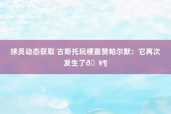 球员动态获取 古斯托玩梗嘉赞帕尔默：它再次发生了🥶