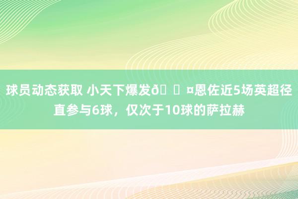 球员动态获取 小天下爆发😤恩佐近5场英超径直参与6球，仅次于10球的萨拉赫