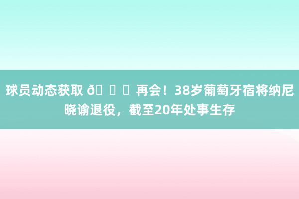 球员动态获取 👋再会！38岁葡萄牙宿将纳尼晓谕退役，截至20年处事生存