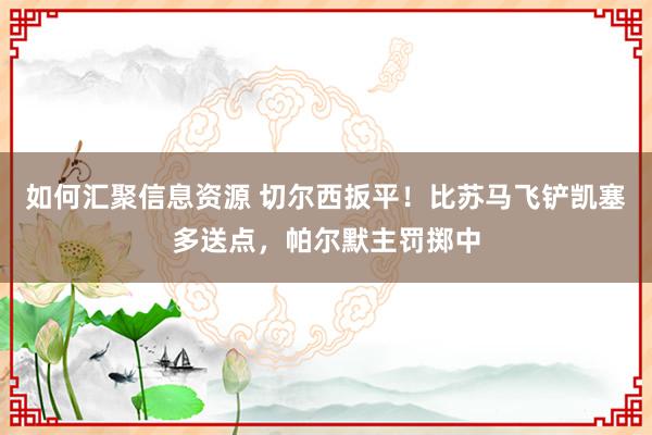 如何汇聚信息资源 切尔西扳平！比苏马飞铲凯塞多送点，帕尔默主罚掷中