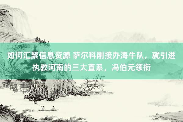 如何汇聚信息资源 萨尔科刚接办海牛队，就引进执教河南的三大直系，冯伯元领衔